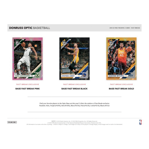 2019/20 Panini Donruss Optic Basketball Fast Break Box - Image 2