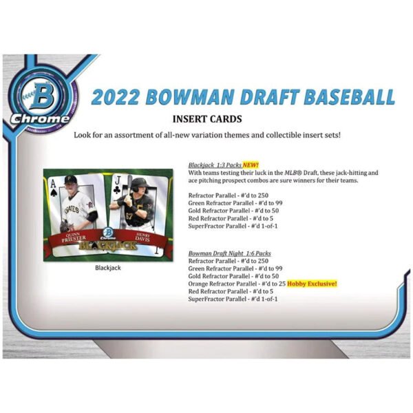 2022 Bowman Draft Baseball Jumbo Hobby Box - Image 5